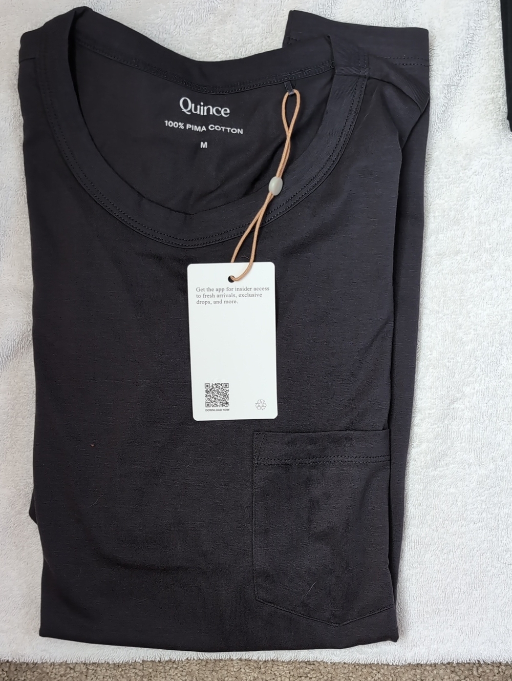 Quince Men’s Grey Pima Cotton Short-Sleeve Pocket Tee - Medium NWT15